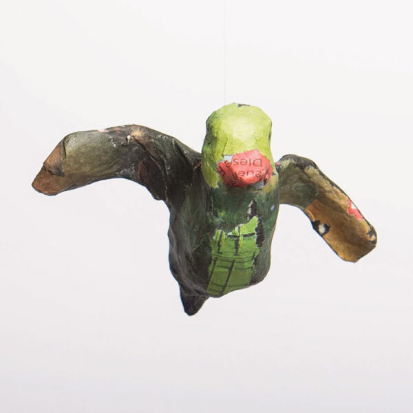 Hängender Vogel aus Ton | UNIKAT<br>10 x 9 x 4 cm (BxHxT)